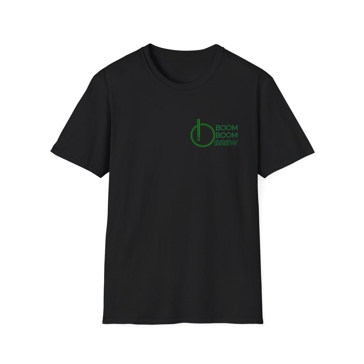 T-Shirt — Minimal Green 'Bloom Room' Logo Tee
