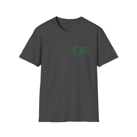 T-Shirt — Minimal Green 'Bloom Room' Logo Tee