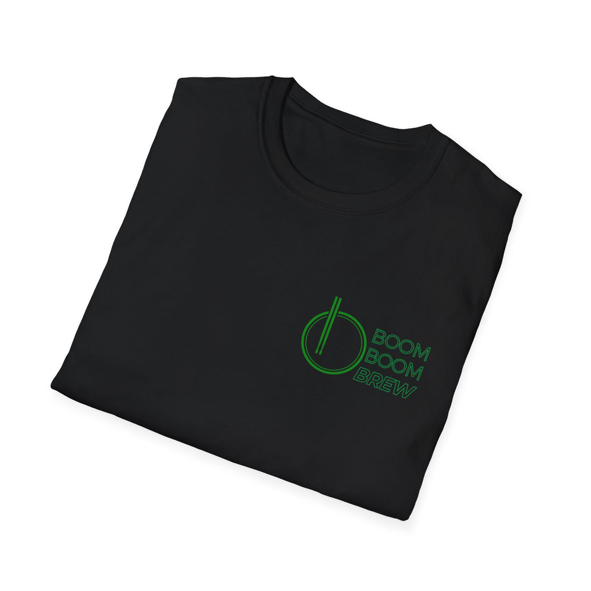 T-Shirt — Minimal Green 'Bloom Room' Logo Tee