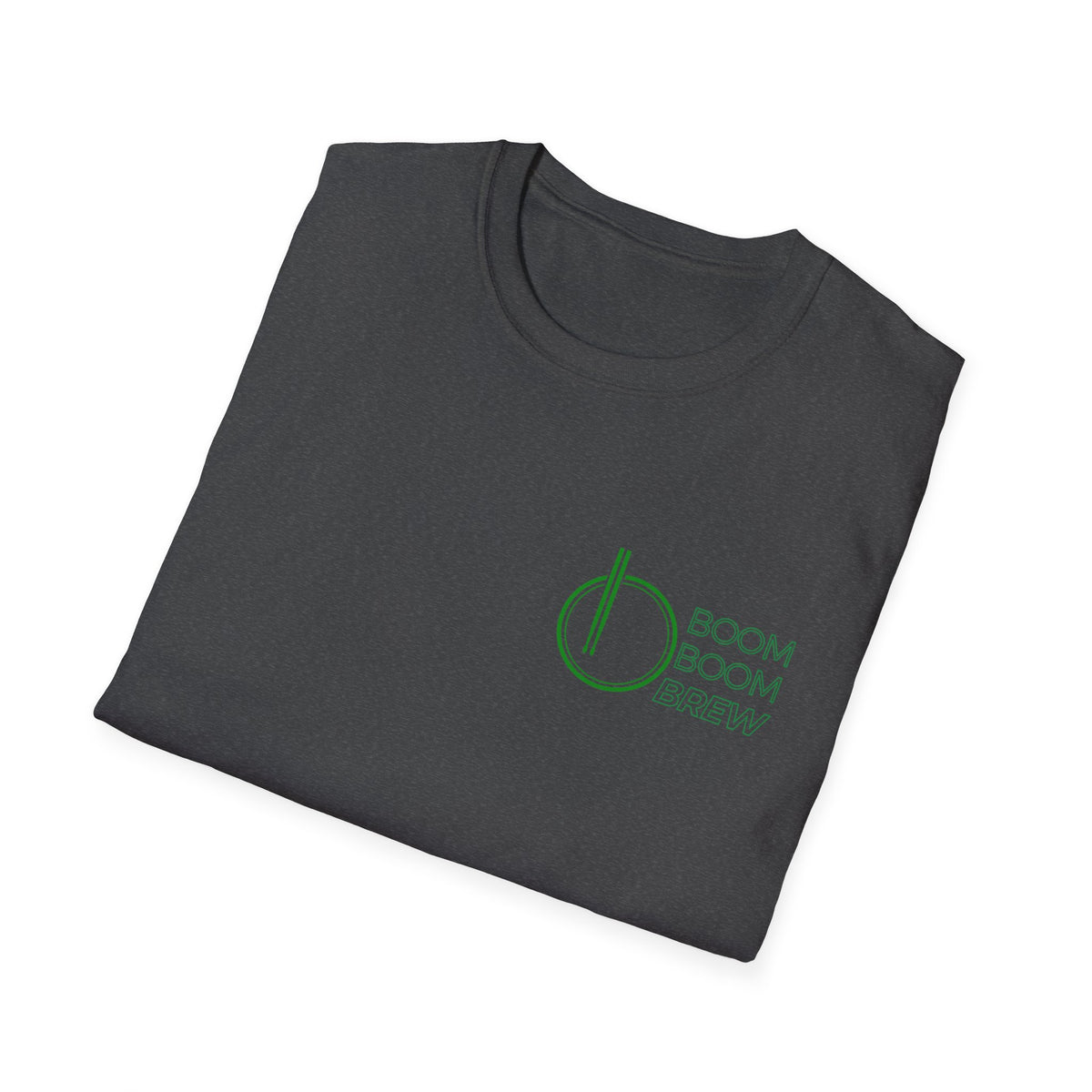 T-Shirt — Minimal Green 'Bloom Room' Logo Tee