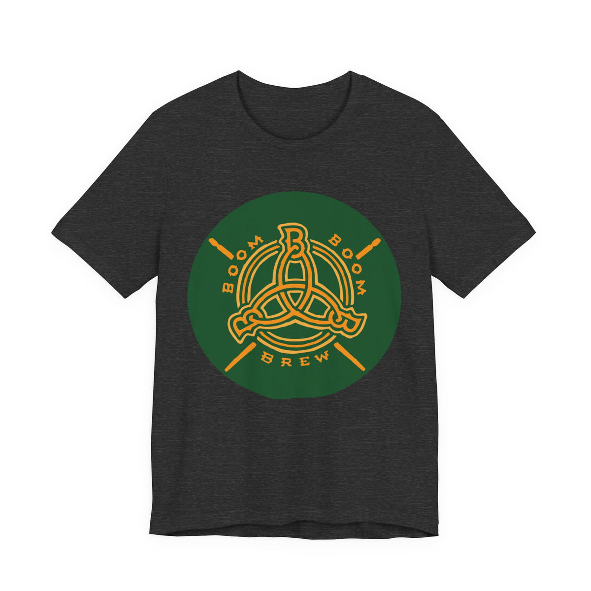 Boom Boom Brew Tee — Celtic Knot Coffee / Drum Shop Logo Shirt