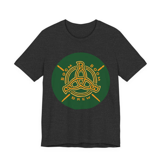 Boom Boom Brew Tee — Celtic Knot Coffee / Drum Shop Logo Shirt