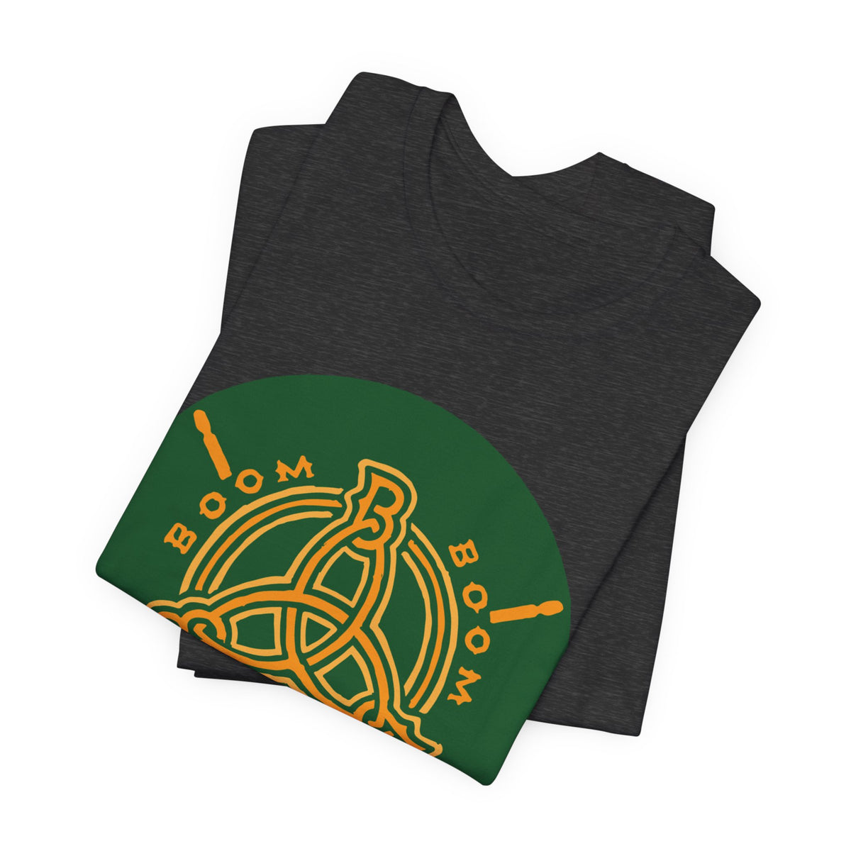 Boom Boom Brew Tee — Celtic Knot Coffee / Drum Shop Logo Shirt