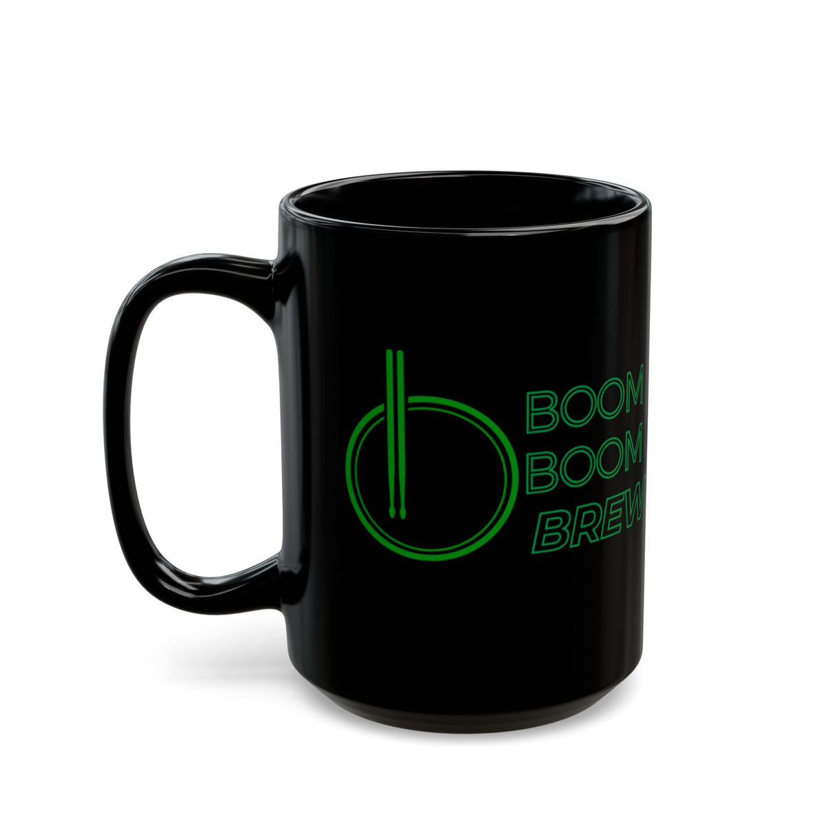 Boom Boom Brew Black Coffee Mug