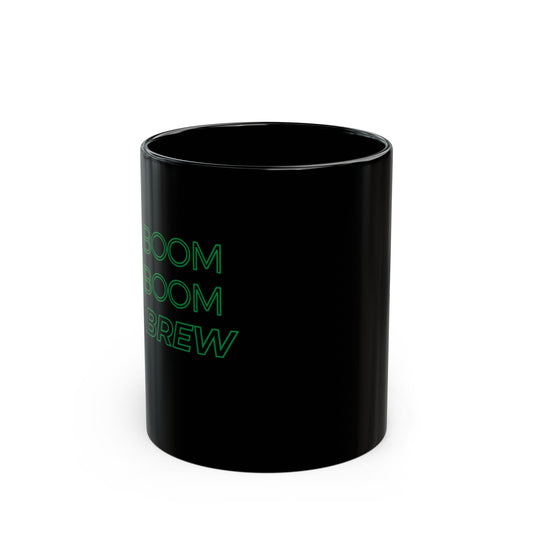 Boom Boom Brew Black Coffee Mug