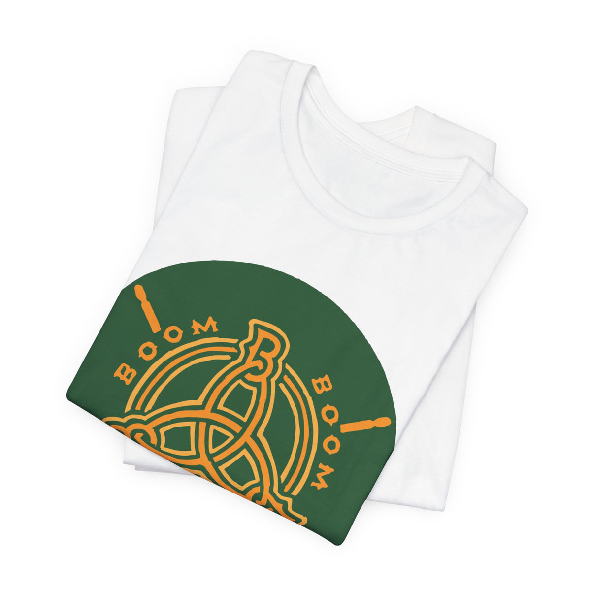 Boom Boom Brew Tee — Celtic Knot Coffee / Drum Shop Logo Shirt