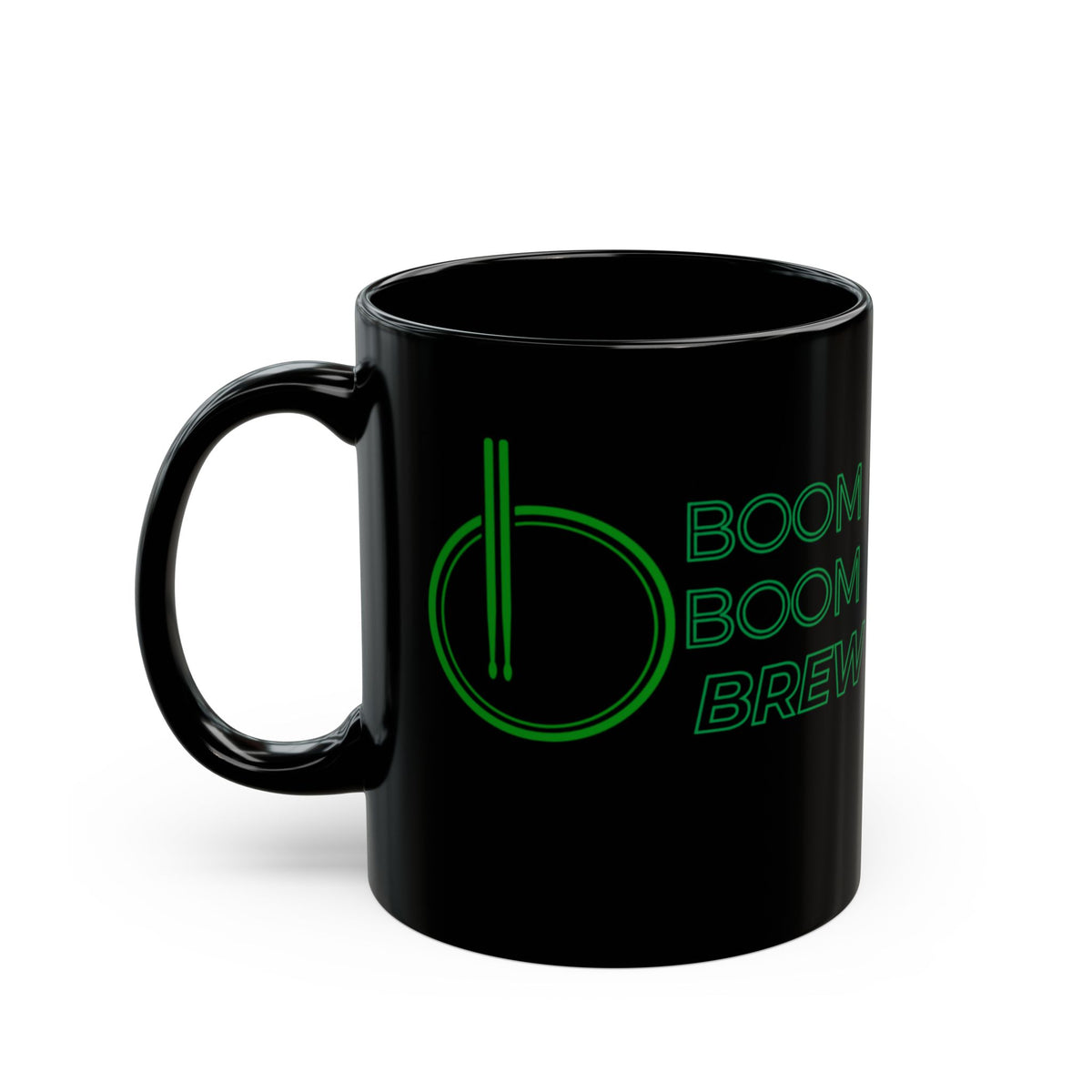 Boom Boom Brew Black Coffee Mug