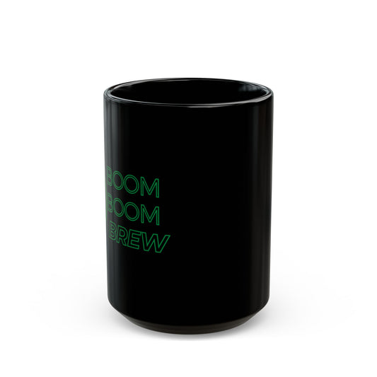 Boom Boom Brew Black Coffee Mug