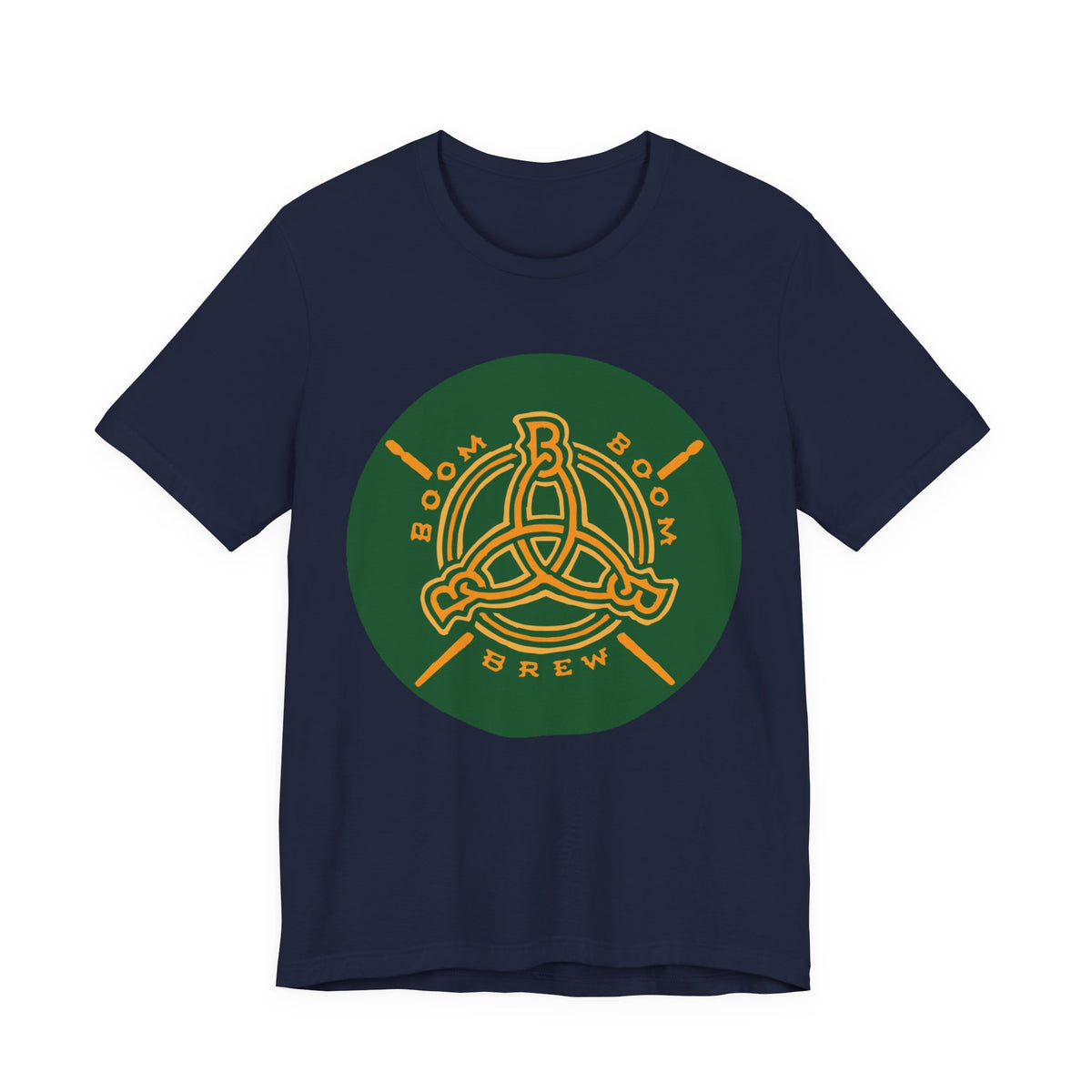 Boom Boom Brew Tee — Celtic Knot Coffee / Drum Shop Logo Shirt