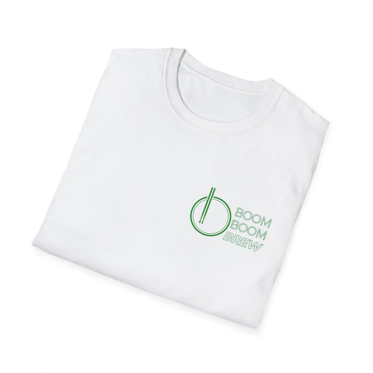 T-Shirt — Minimal Green 'Bloom Room' Logo Tee